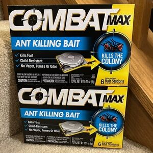 Combat Max Ant Killing Bait Stations, Indoor and Outdoor Use, 6 Count lot of 2